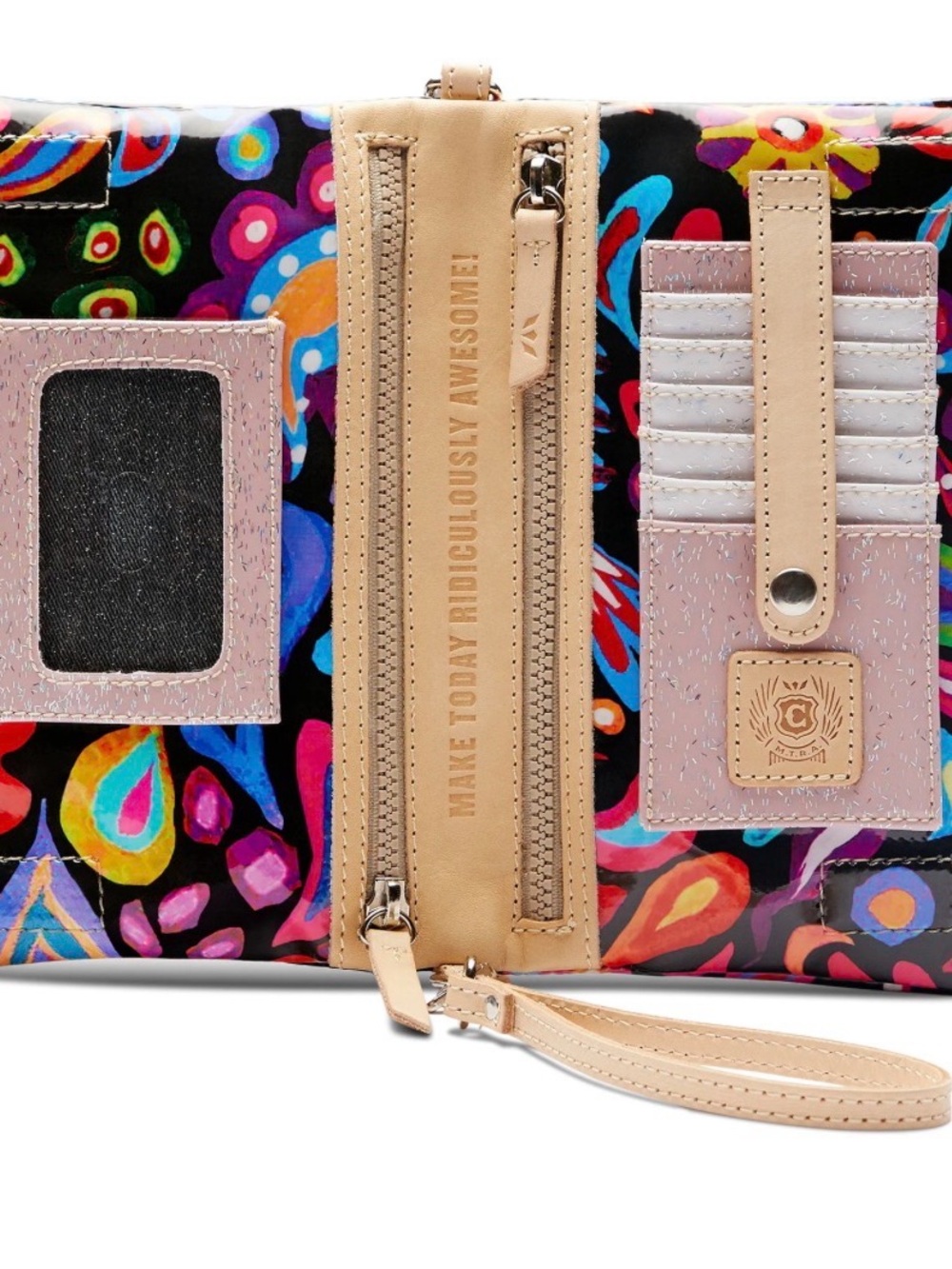 Multicolor Paisley Crossbody Bag - Vibrant Black - Picture 7 of 7